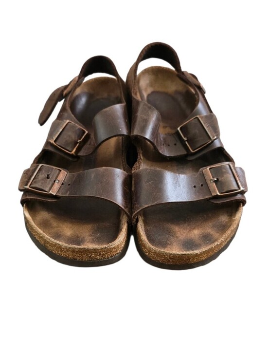 Birkenstock Other - Birkenstock Milano Oil Rubbed Brown Leather Ankle Strap Size 43/10 Men's